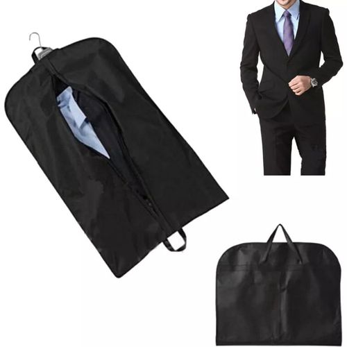 Waterproof dustproof strong fabric suit bag with zip and carrier handles