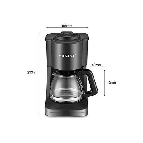 Sokany Hot Sale 6-Cup Drip Coffee Maker, Simply Brew Compact Drip Filter Coffee Machine, Front Access Easy Fill ,Auto Keep Warm Function And Smart Anti-Drip System