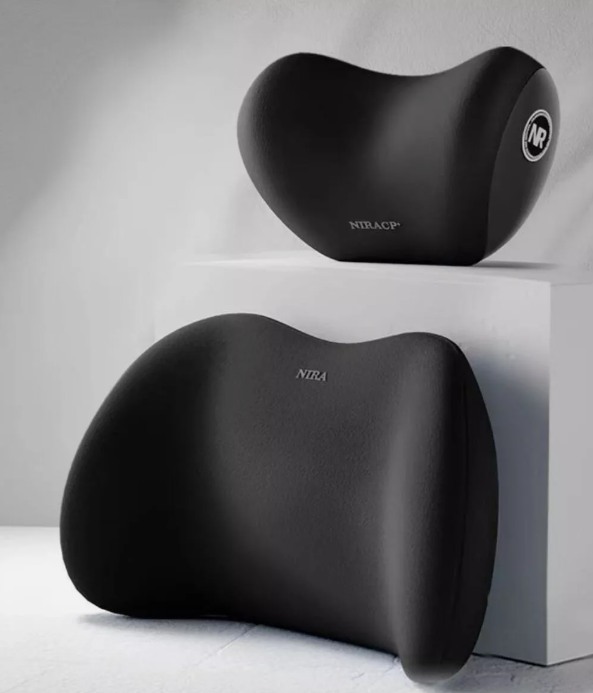 2 piece memory foam car headrest lumbar support
