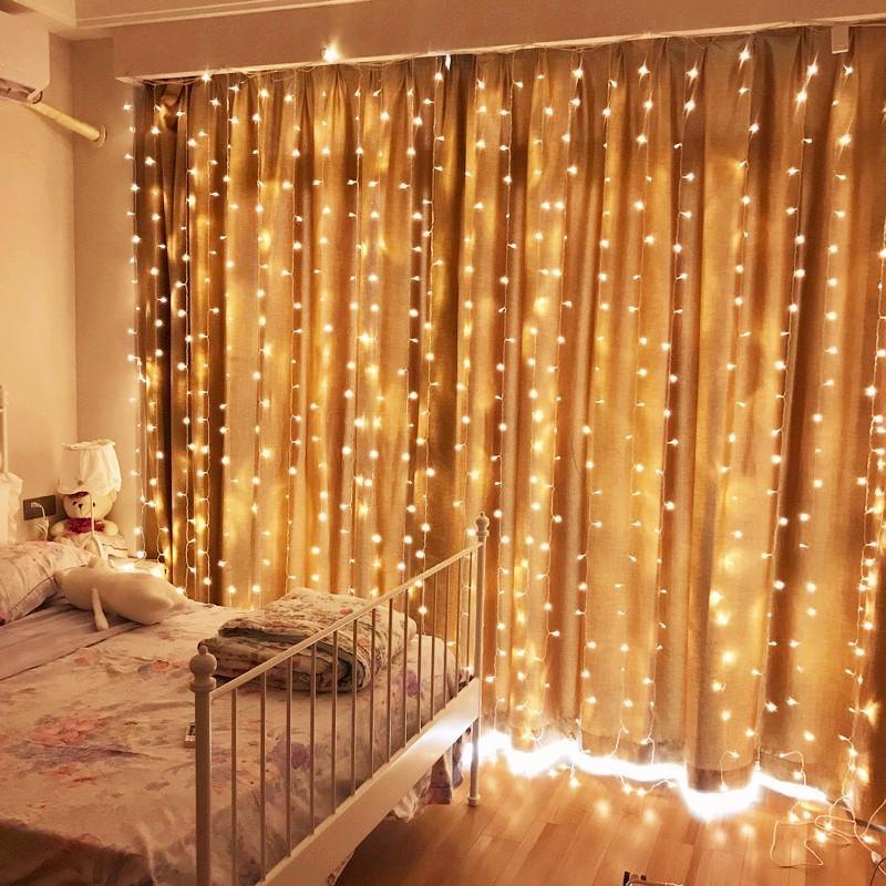 LED Curtain Fairy Christmas Lights with remote