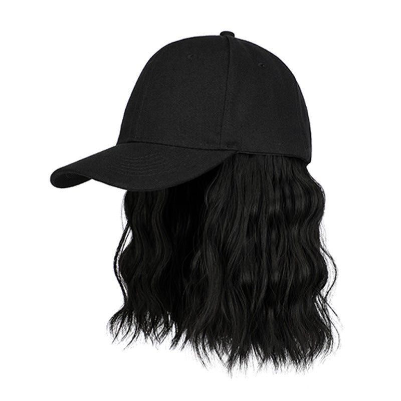 Black Baseball Hat Wig