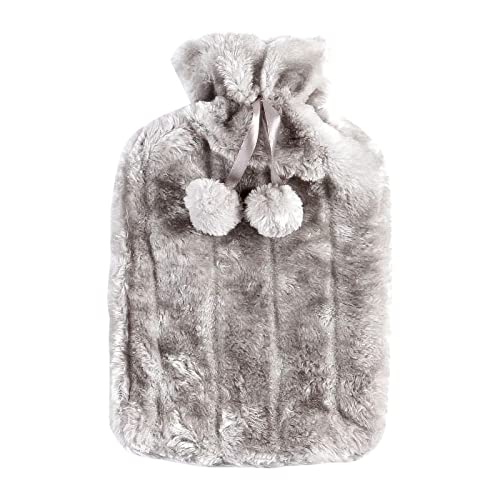 Hot Water Bottle with Soft Faux Fur Cover