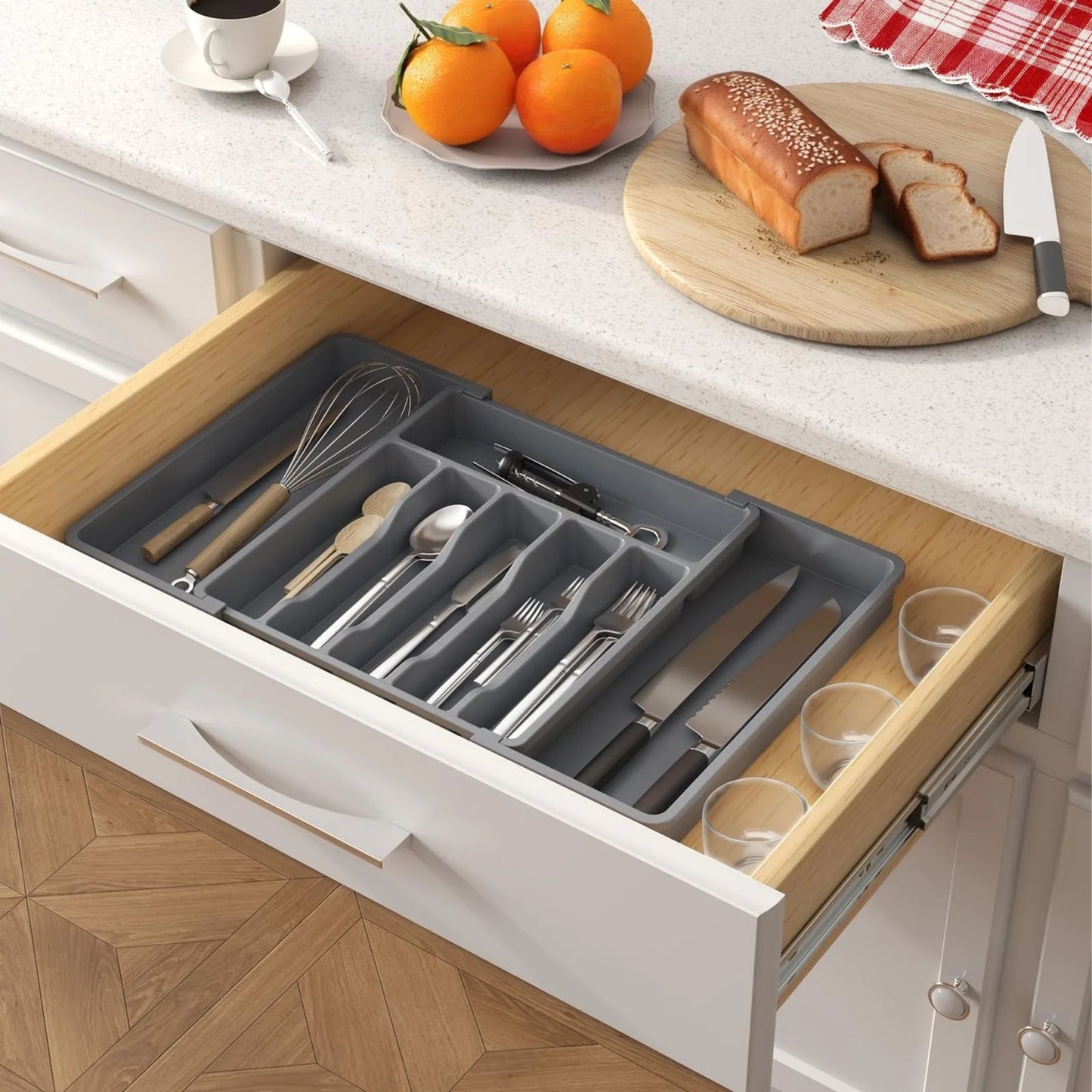 Expandable Utensil Organizer for Kitchen Drawers