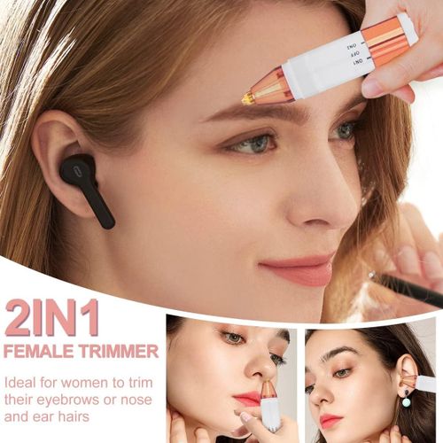 2in1 Rechargeable Flawless Duo Perfect Shaver for Facebodyeyebrows Hair Removal