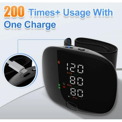 Wrist Electronic Rechargeable Sphygmomanometer Blood Pressure Monitoring Kit
