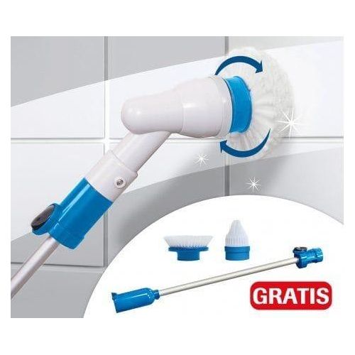 Rechargeable hurricane spin scrubber with 3 brushes