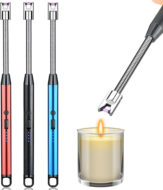 ARC Electric Lighter - Rechargeable, Windproof, USB, 360° Flexible Neck Arc Lighter (Multicolor)