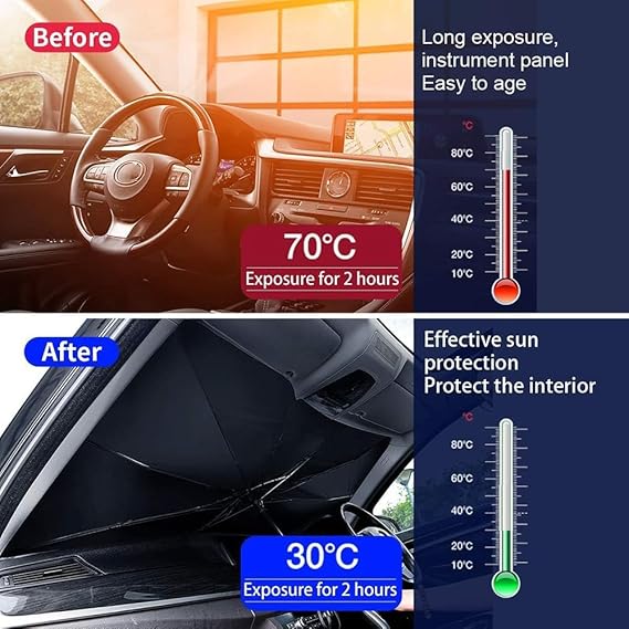 Car Front Windshield Sun Shade Umbrella