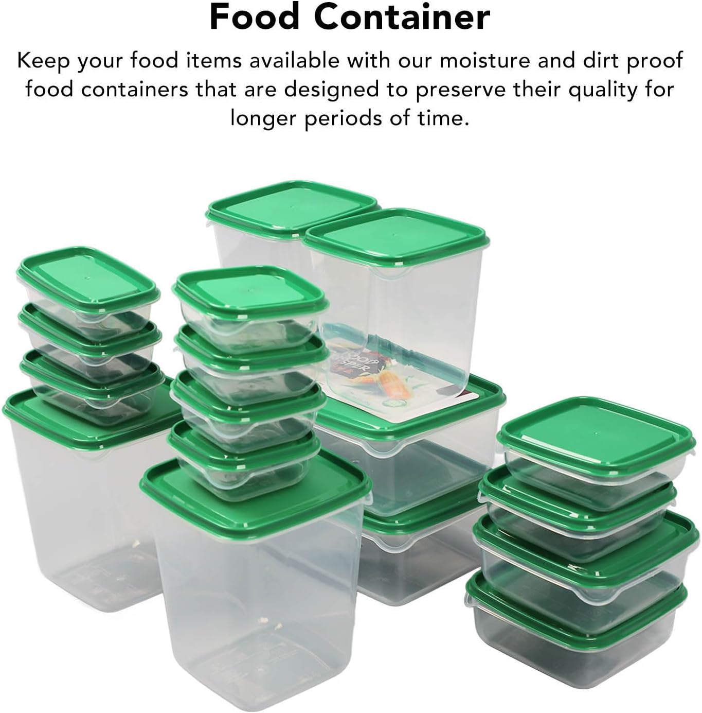 17Pcs Food Storage Boxes with Lids