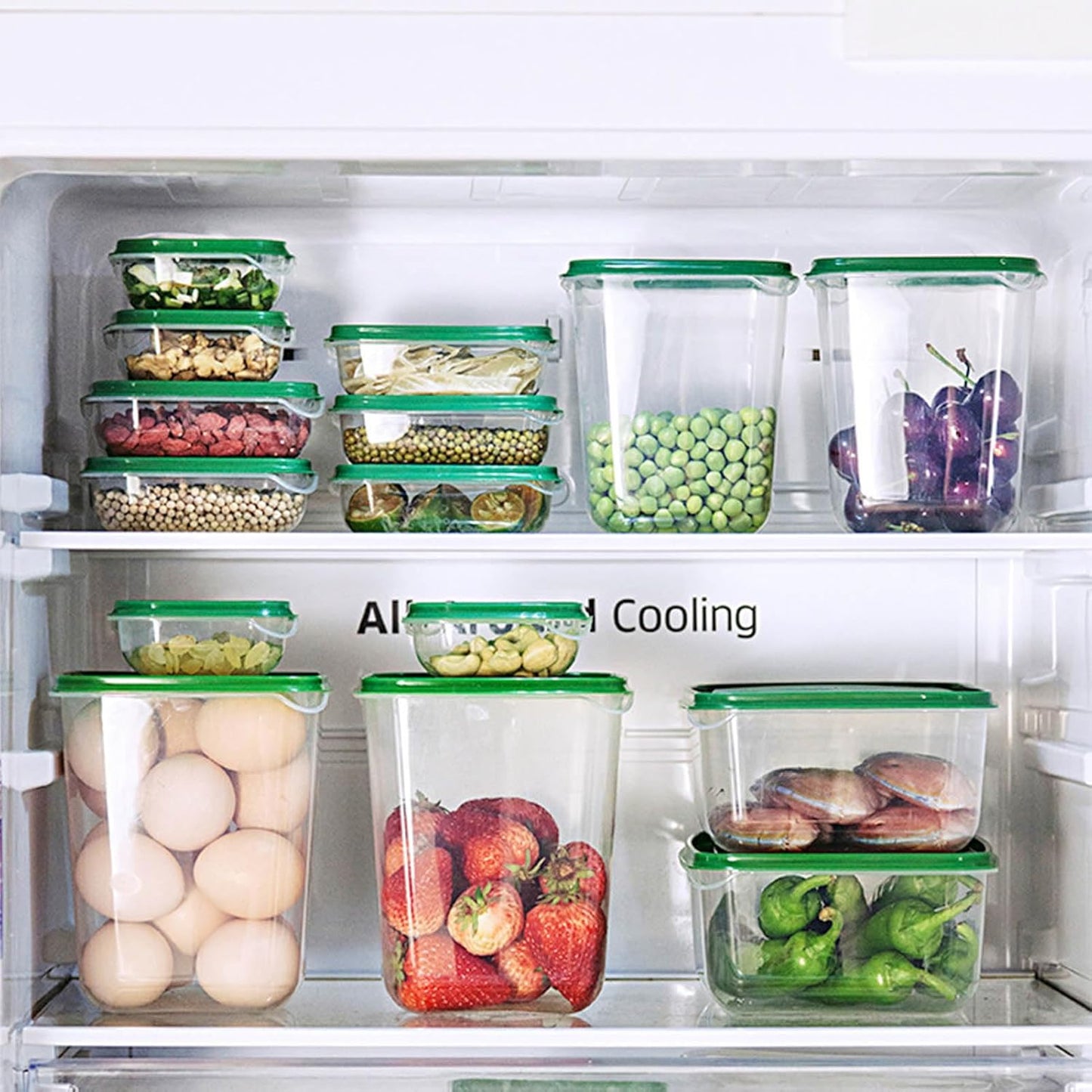 17Pcs Food Storage Boxes with Lids