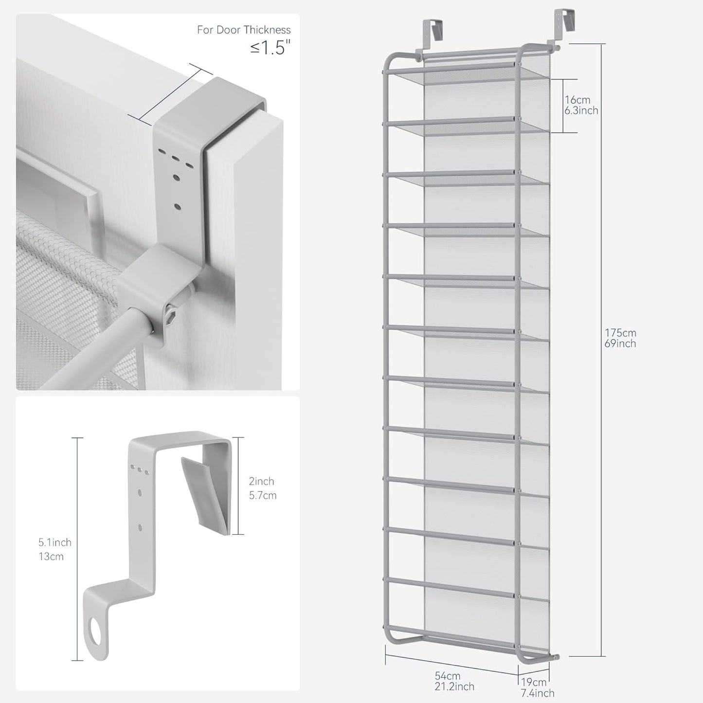 36 pairs behind the door shoe rack