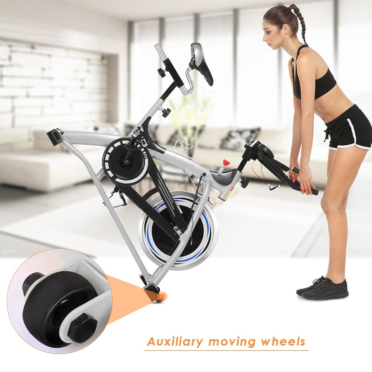 Heavy Duty Domestic Spin Bike (Crystal / Ancheer SJ-3373)