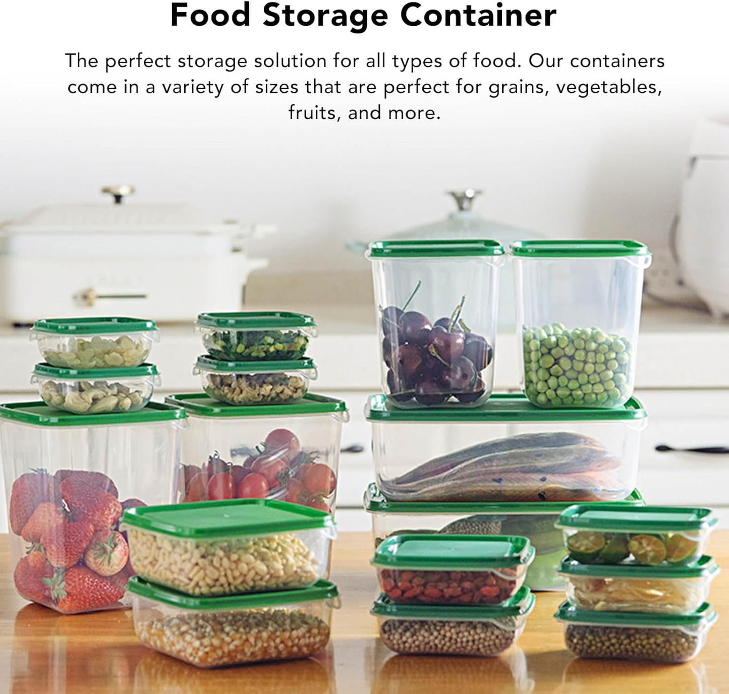17Pcs Food Storage Boxes with Lids