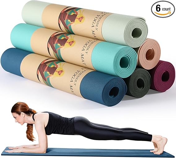 TPE DOUBLE SIDED YOGA MAT WITH CARRYING BAG
