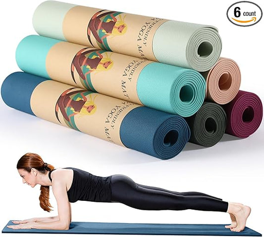 TPE DOUBLE SIDED YOGA MAT WITH CARRYING BAG
