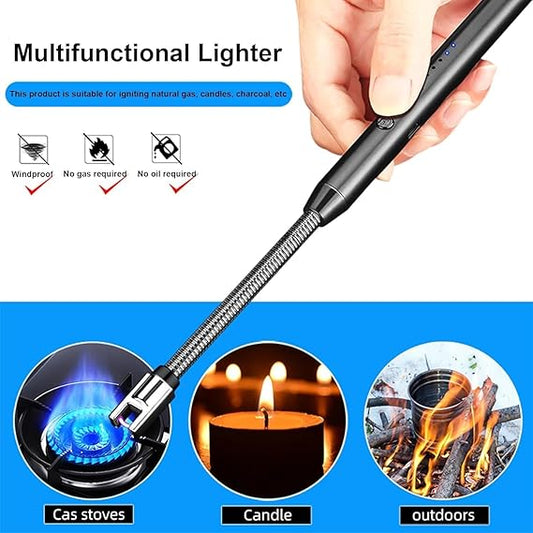 ARC Electric Lighter - Rechargeable, Windproof, USB, 360° Flexible Neck Arc Lighter (Multicolor)