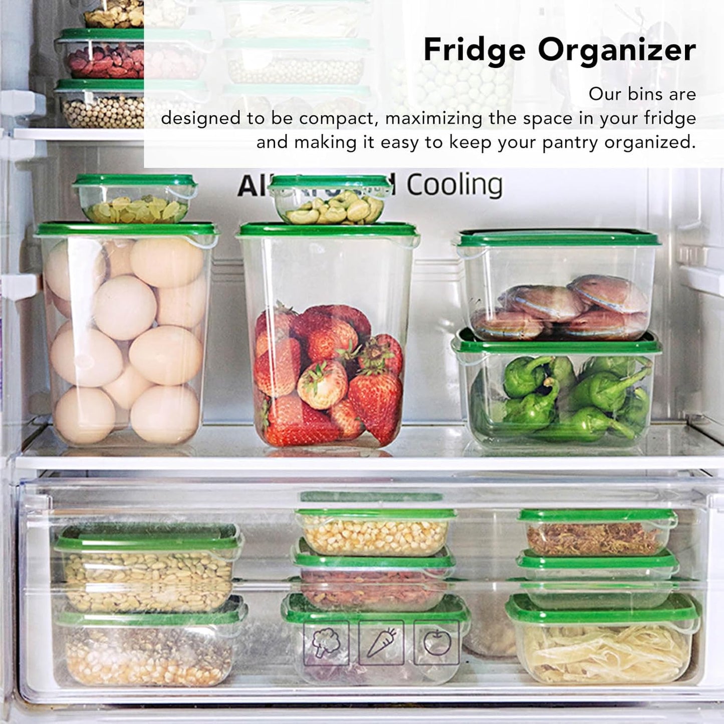 17Pcs Food Storage Boxes with Lids