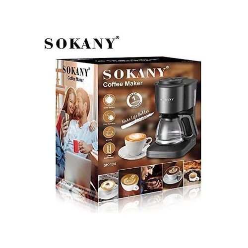 Sokany Hot Sale 6-Cup Drip Coffee Maker, Simply Brew Compact Drip Filter Coffee Machine, Front Access Easy Fill ,Auto Keep Warm Function And Smart Anti-Drip System