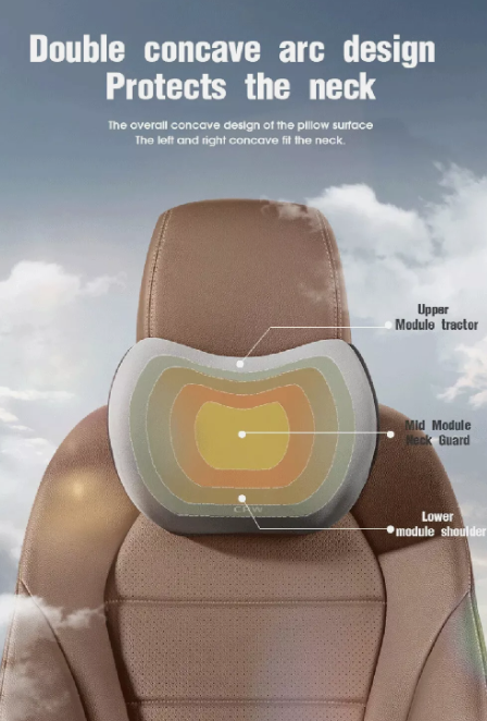 2 piece memory foam  car headrest lumbar support