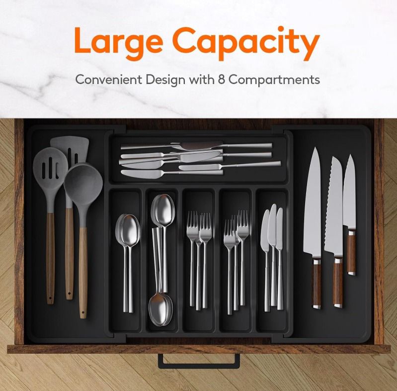 Expandable Utensil Organizer for Kitchen Drawers